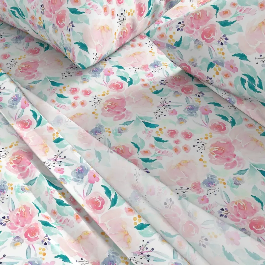 Indy Bloom Design Mermaid Lagoon Twin Sheet Set - Pink alternate view