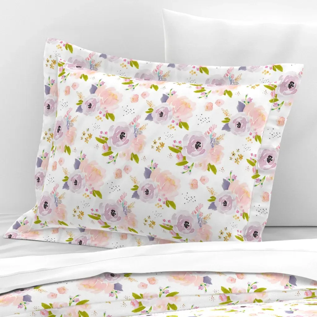 Indy Bloom Design Peachy Plum C Standard Flanged Cushion Cover - Light Pink, Cotton Sateen product