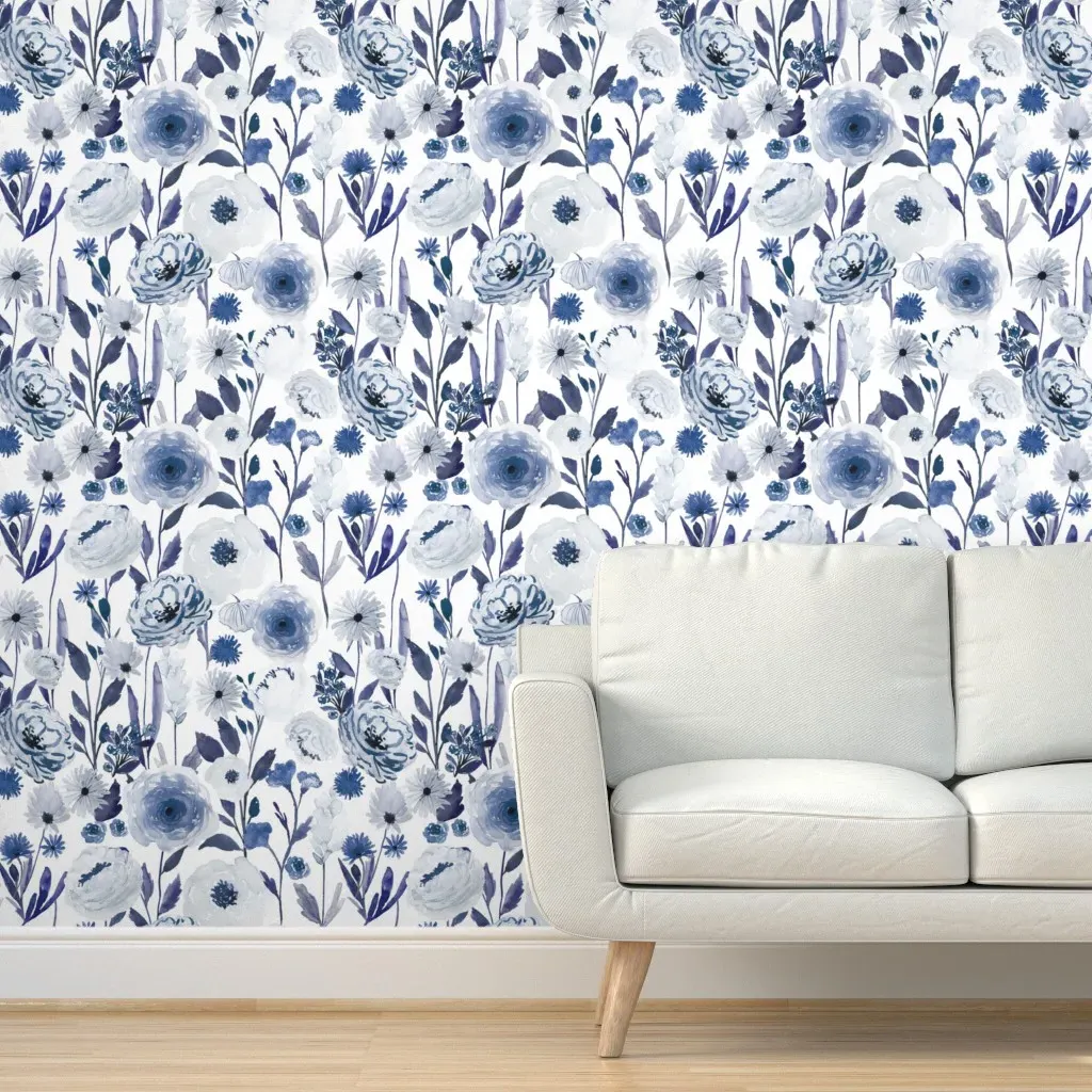 Indy Bloom Indygo Garden Peel and Stick Wallpaper - Blue product