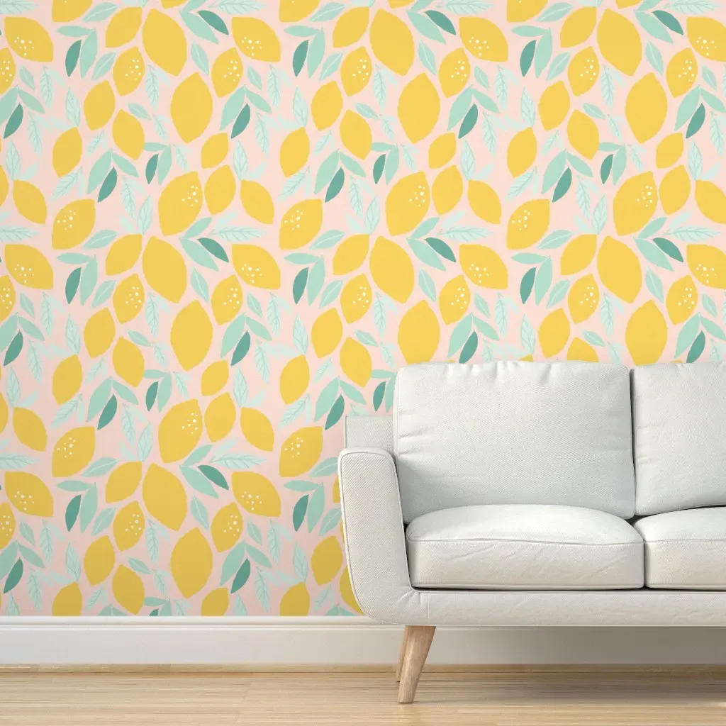 Indy Bloom Lemons Peel and Stick Wallpaper - Yellow product