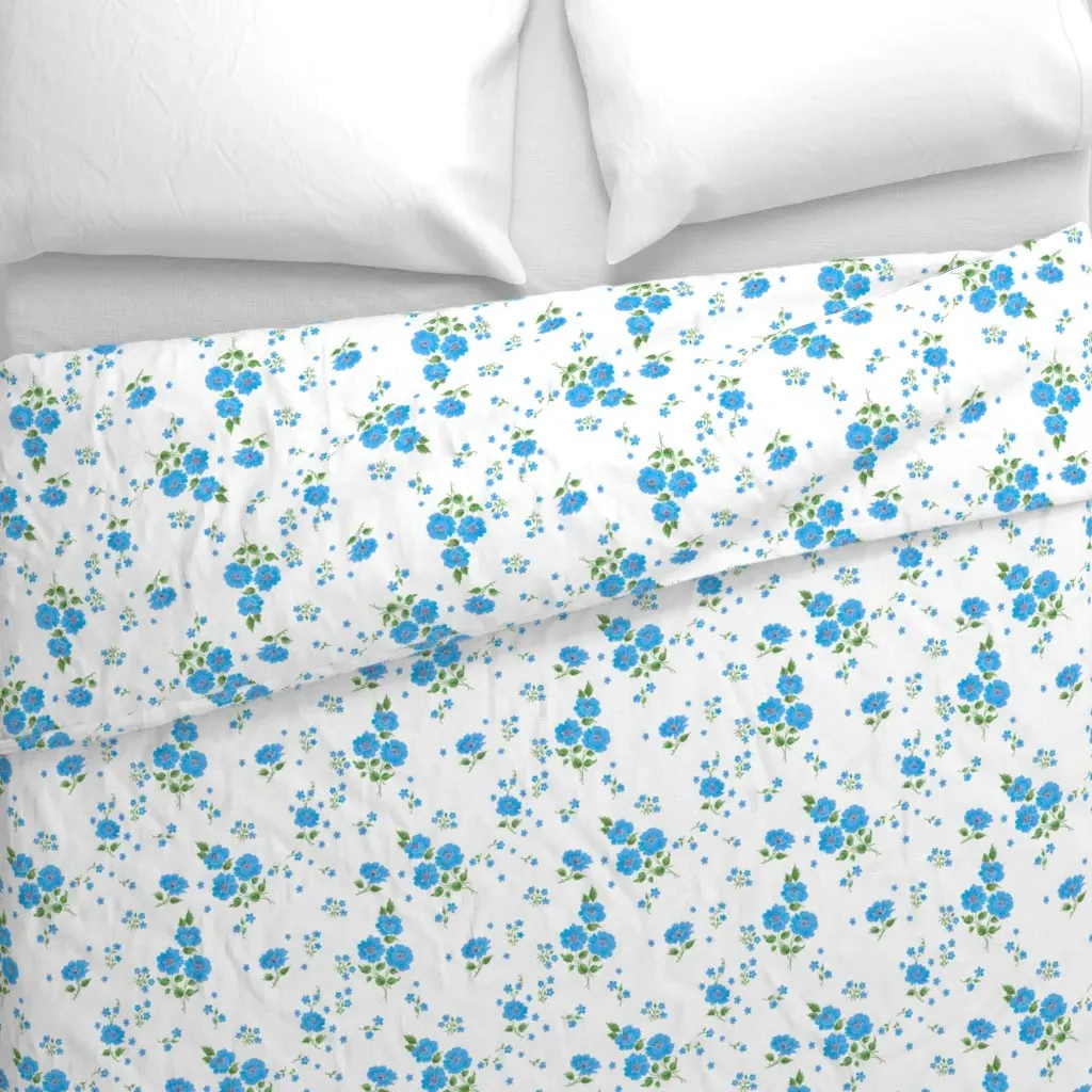 Ingrid In Swedish Blue Duvet Cover - Light Blue alternate view