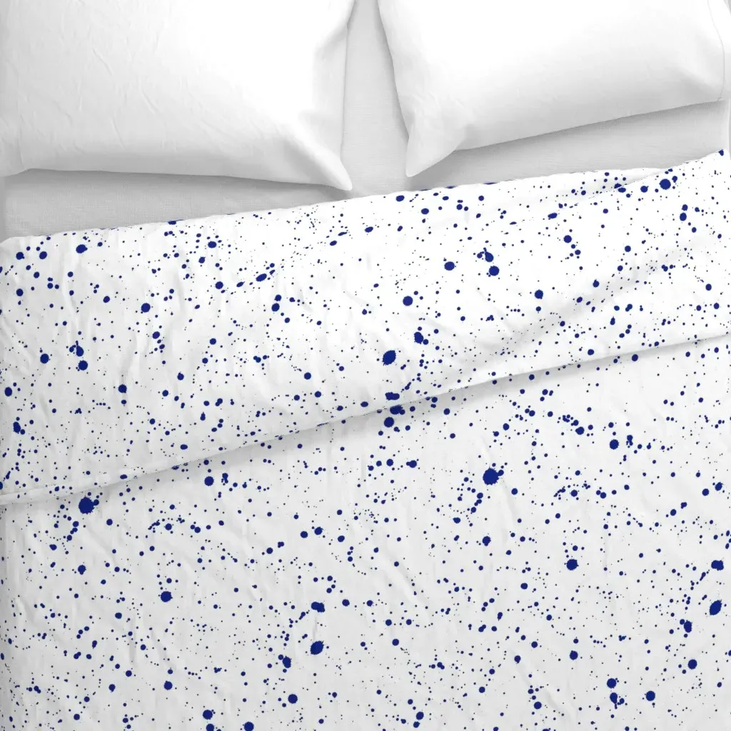 Ink Splatter Duvet Cover - Dark Blue alternate view