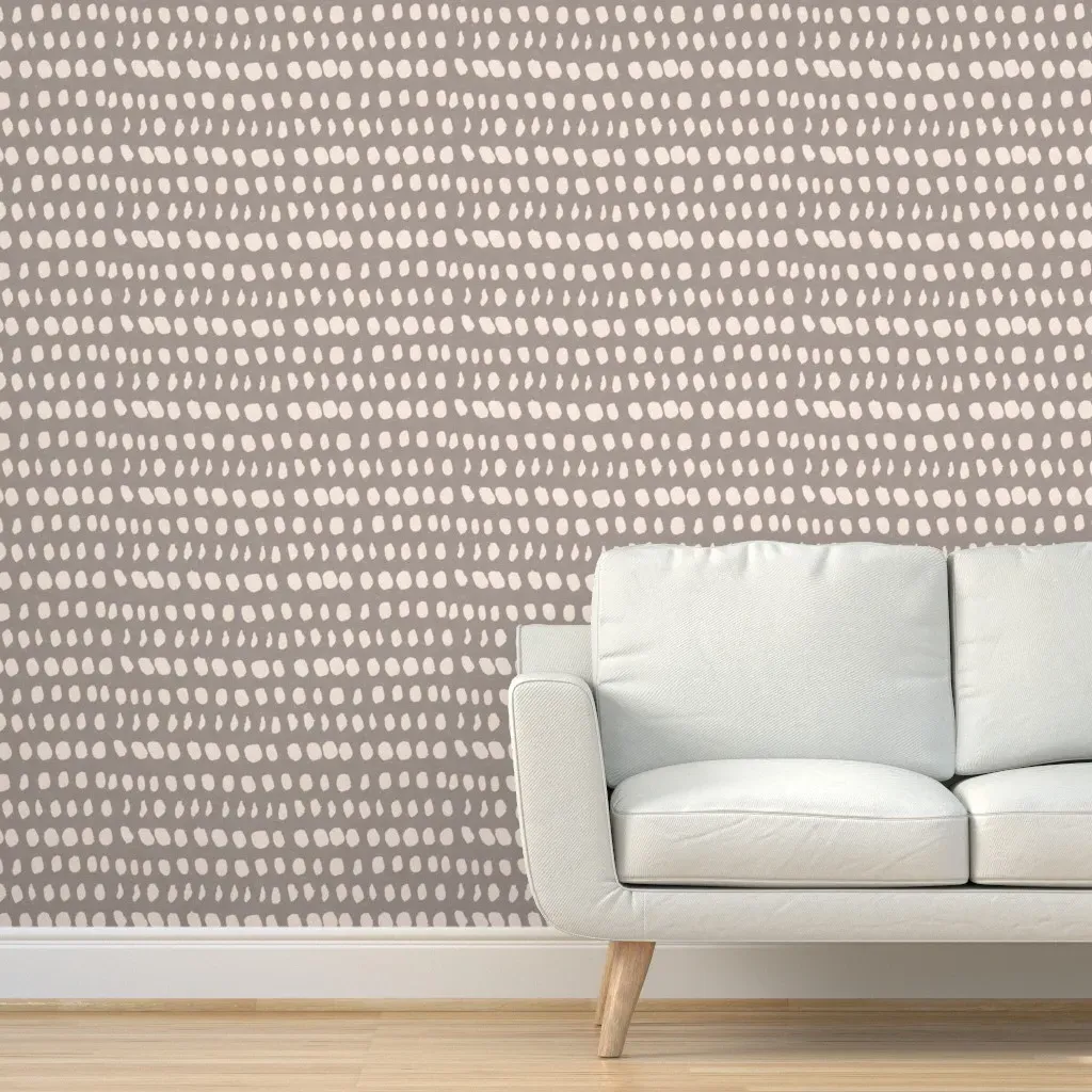 Inked Dots Peel and Stick Wallpaper - Greige product