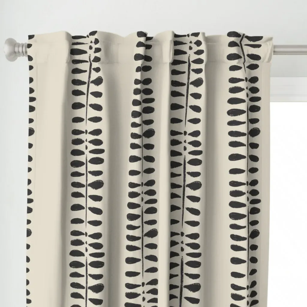 Inkstem Stripe Curtain Panel - Dark Gray alternate view