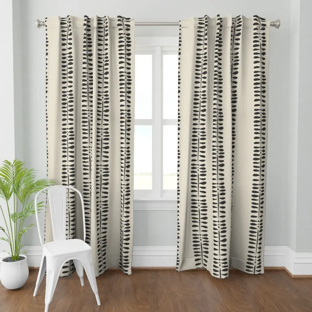 Inkstem Stripe Curtain Panel - Dark Gray product