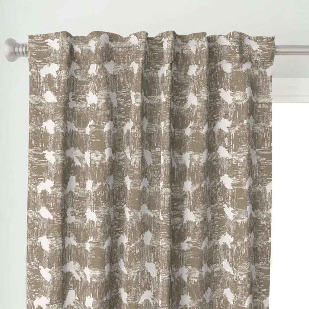 Inner Calm Woven Waves Curtain Panel - Taupe alternate view