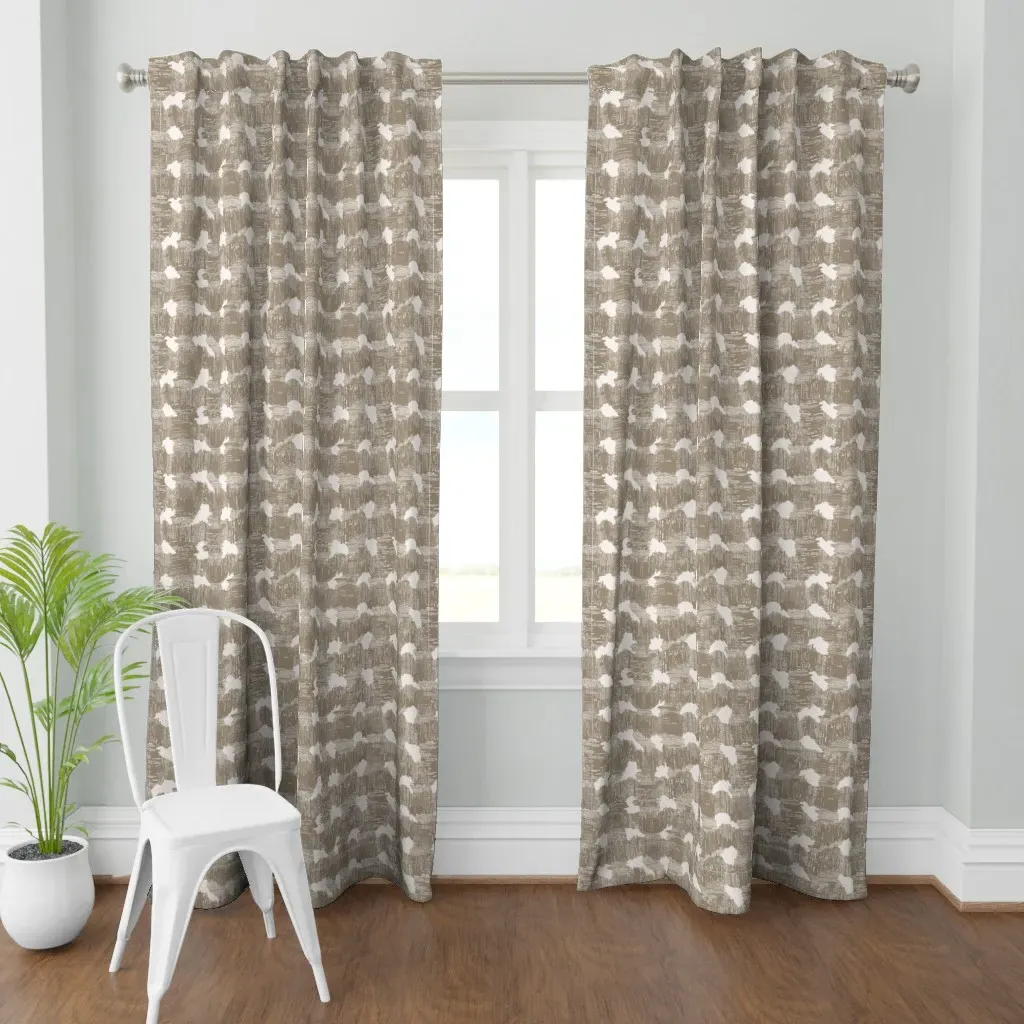 Inner Calm Woven Waves Curtain Panel - Taupe product