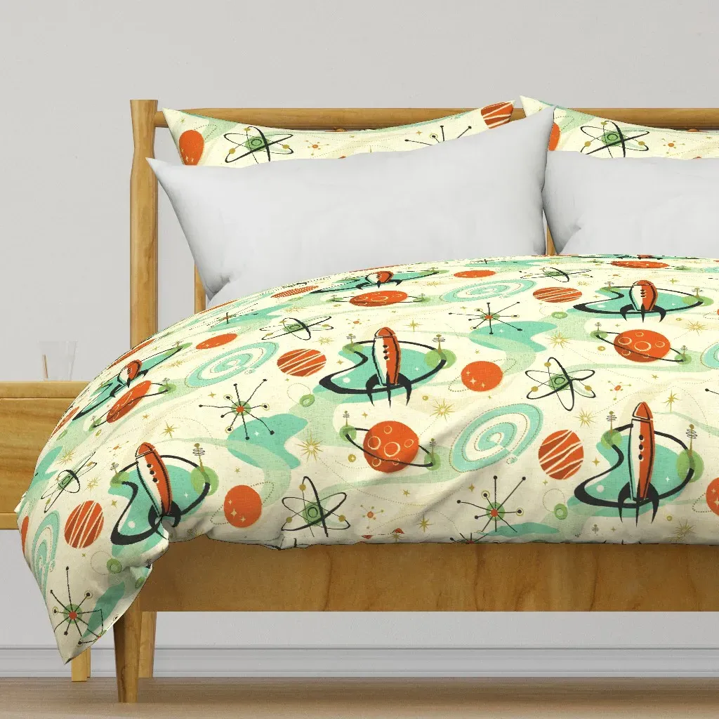 Intergalactic Abstract Duvet Cover - Orange product