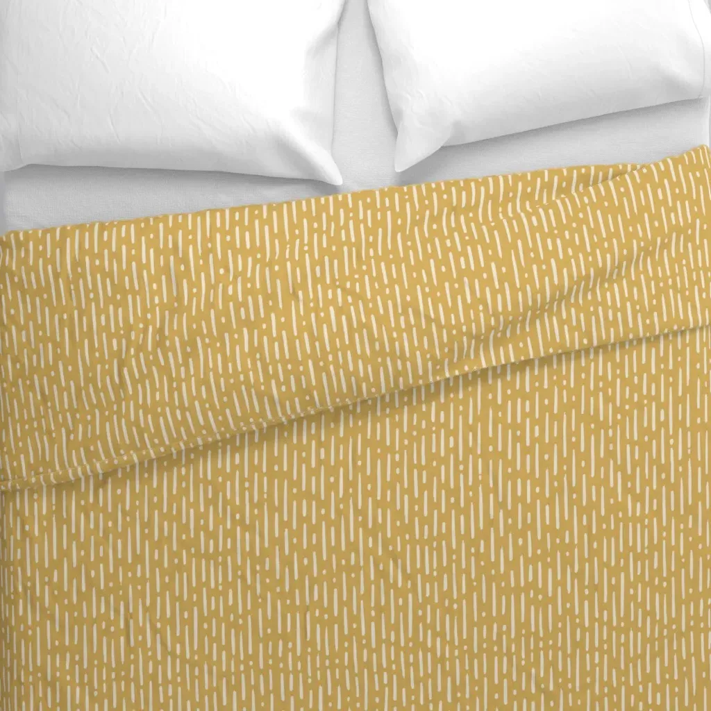 Interrupted Stripe Duvet Cover - Mustard Yellow alternate view