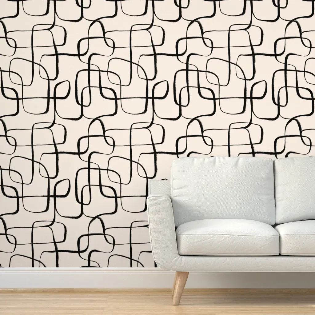 Intersections Peel and Stick Wallpaper - Black product