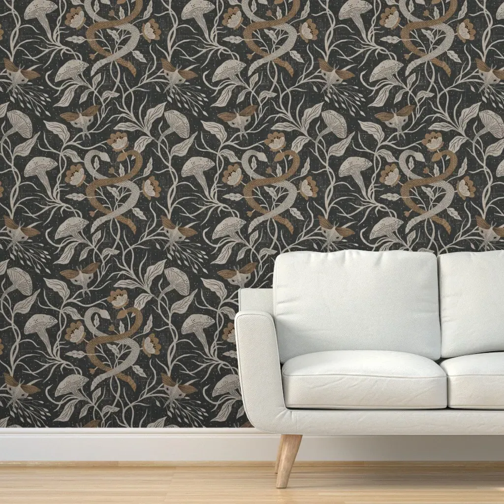Intertwined Specimens Large Peel and Stick Wallpaper - Beige product