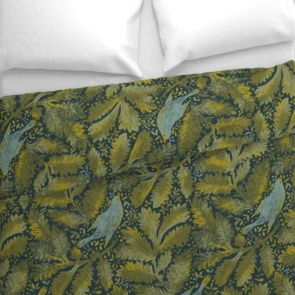 Into The Forest Duvet Cover - Dark Teal alternate view