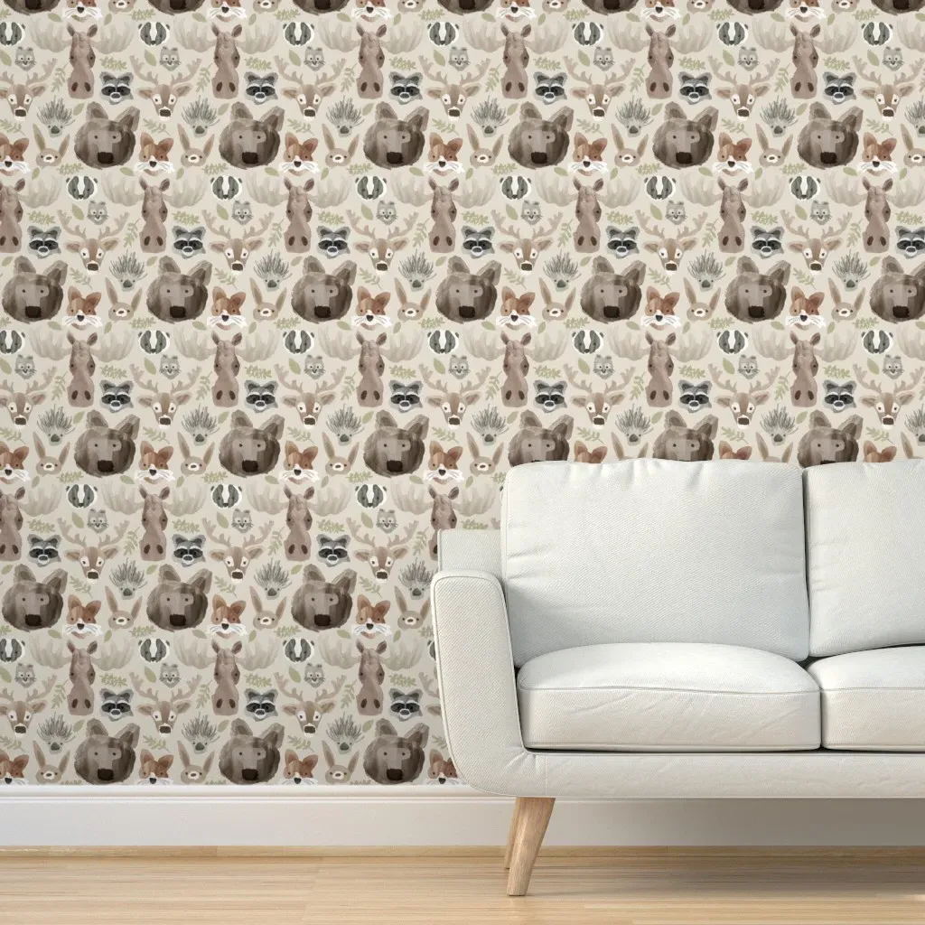 Into The Woods Peel and Stick Wallpaper - Taupe product