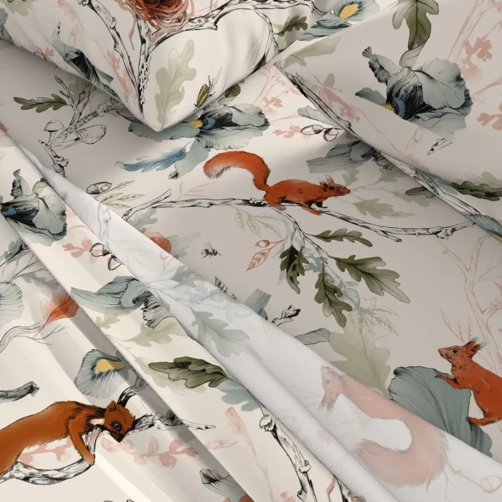 Into The Woods Queen Sheet Set - Muted Blue-Gray alternate view