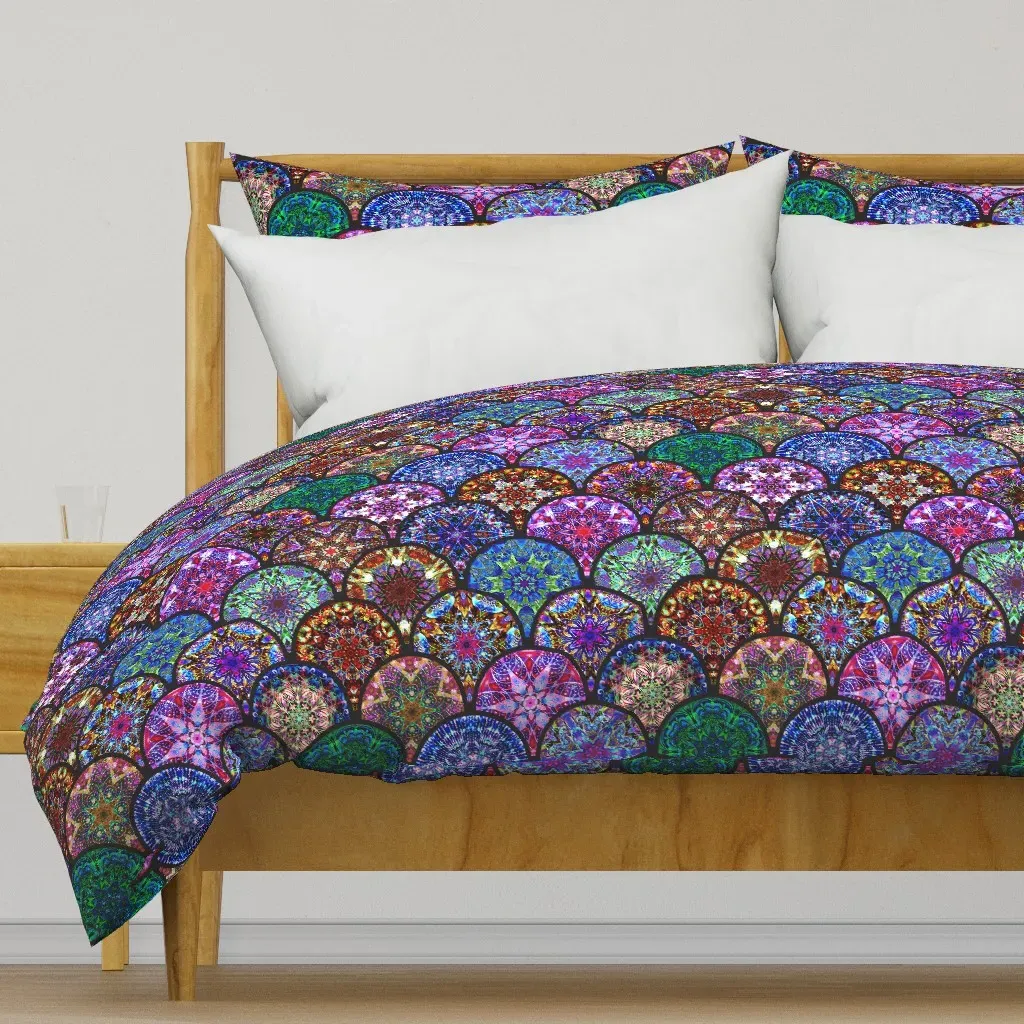 Intricate Kaleidoscope Duvet Cover - Purple product