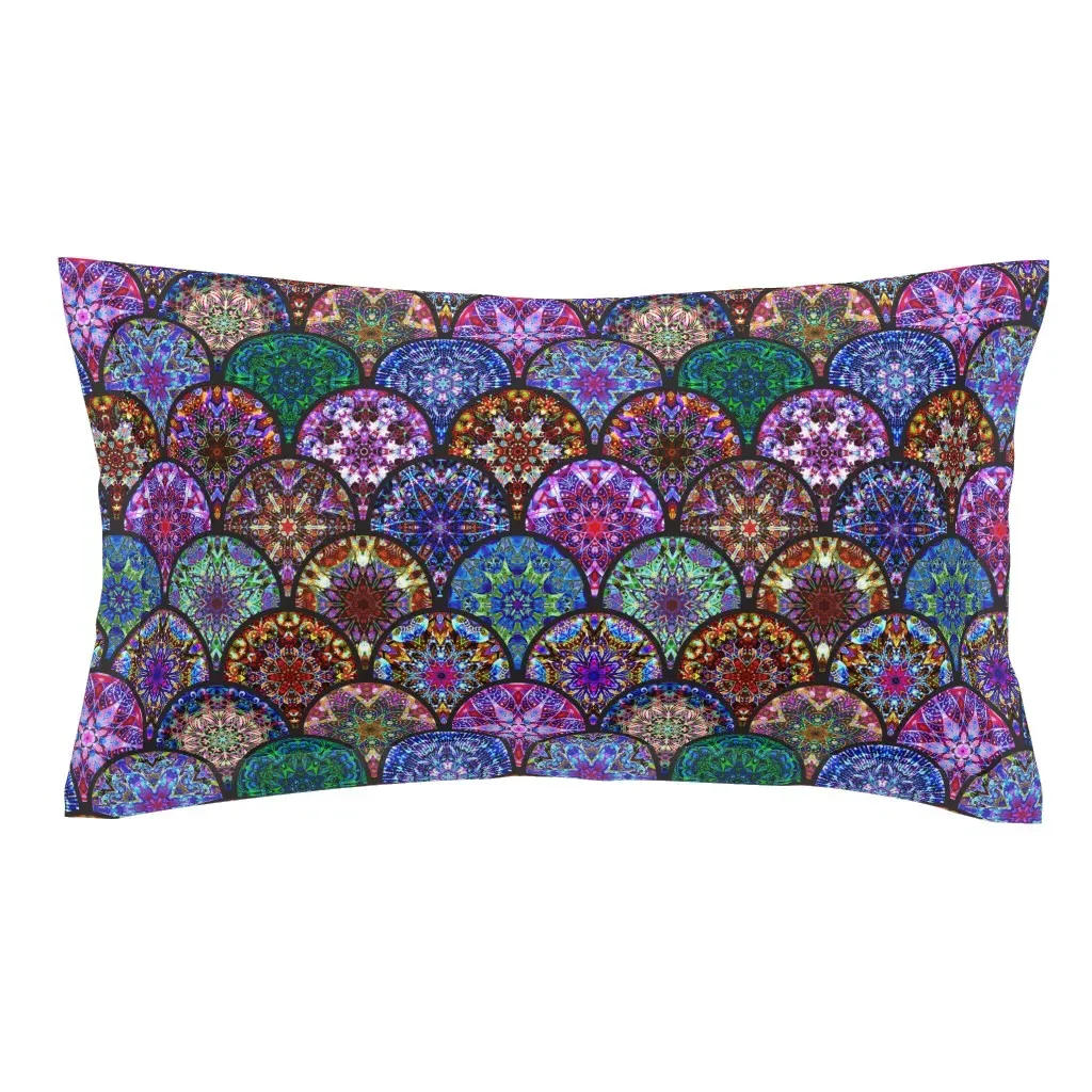 Intricate Kaleidoscope King Pillow Sham - Purple product