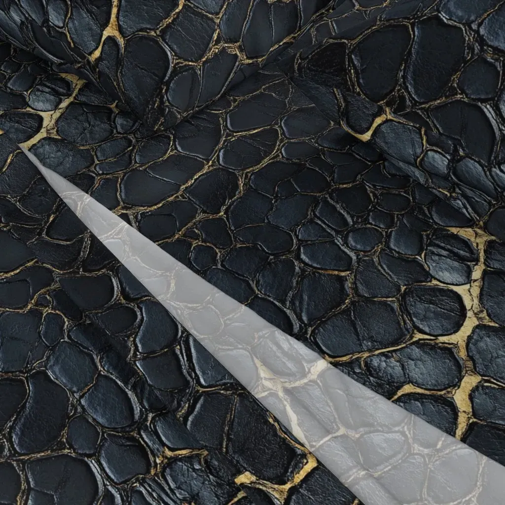 Intricate Scale Embossment King Sheet Set - Black alternate view