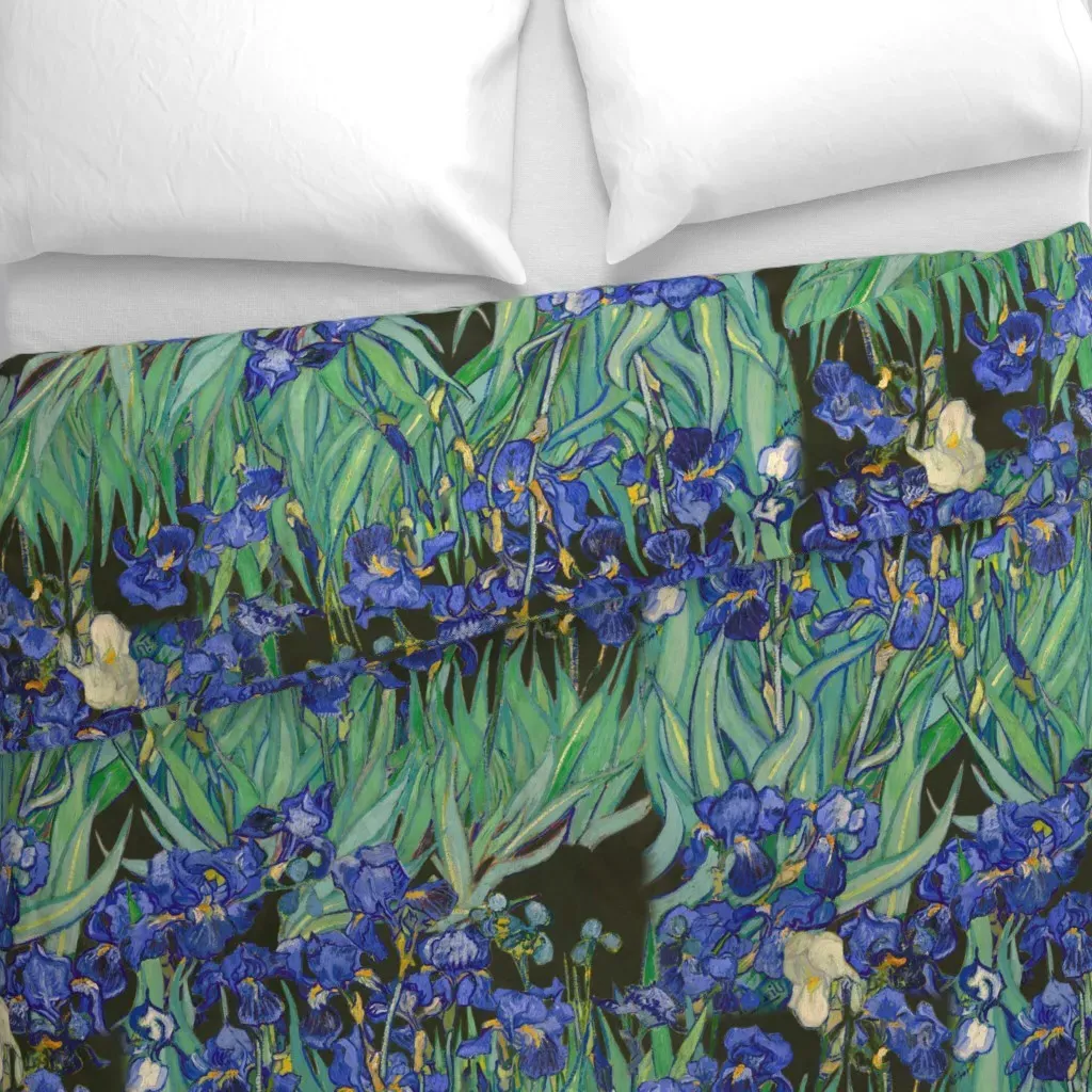 Irises Vincent Van Gogh Duvet Cover - Purple alternate view