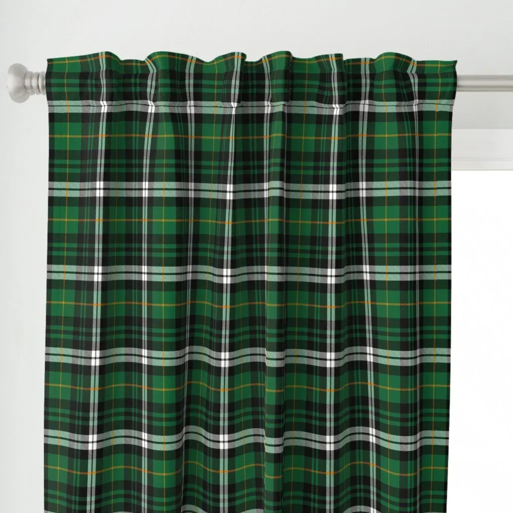 Irish Plaid Curtain Panel - Green alternate view