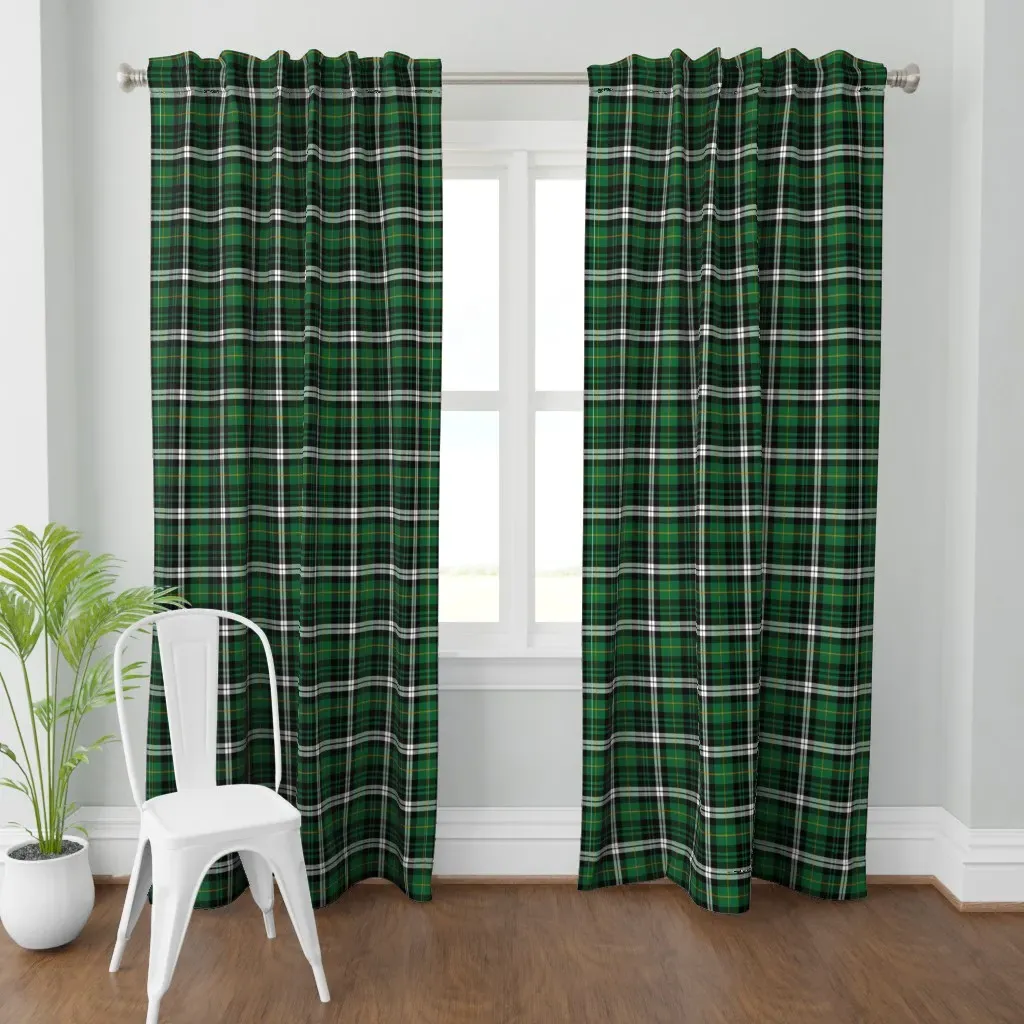 Irish Plaid Curtain Panel - Green product