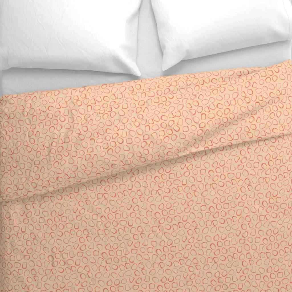 Irregular Circle 8 Duvet Cover - Coral alternate view