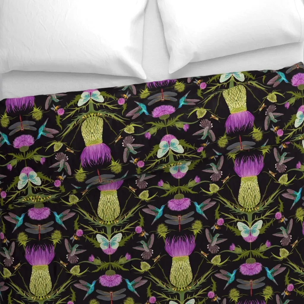 Irresistible Thistle Duvet Cover - Purple alternate view