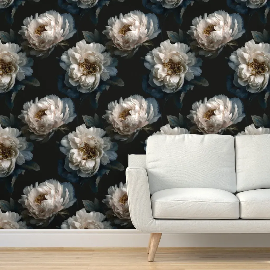 Isabella Floral Peel and Stick Wallpaper - White product