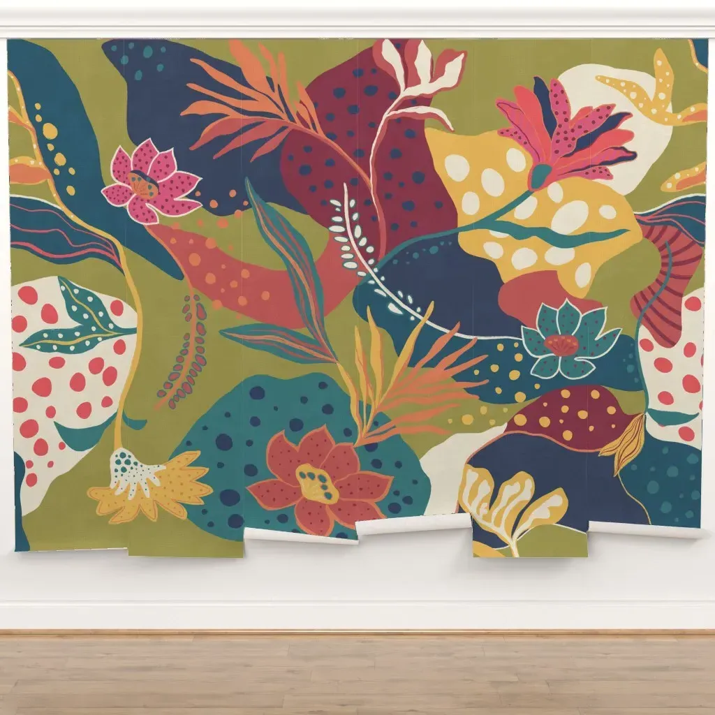 Island Bloomscape Peel and Stick Wall Mural - Green product