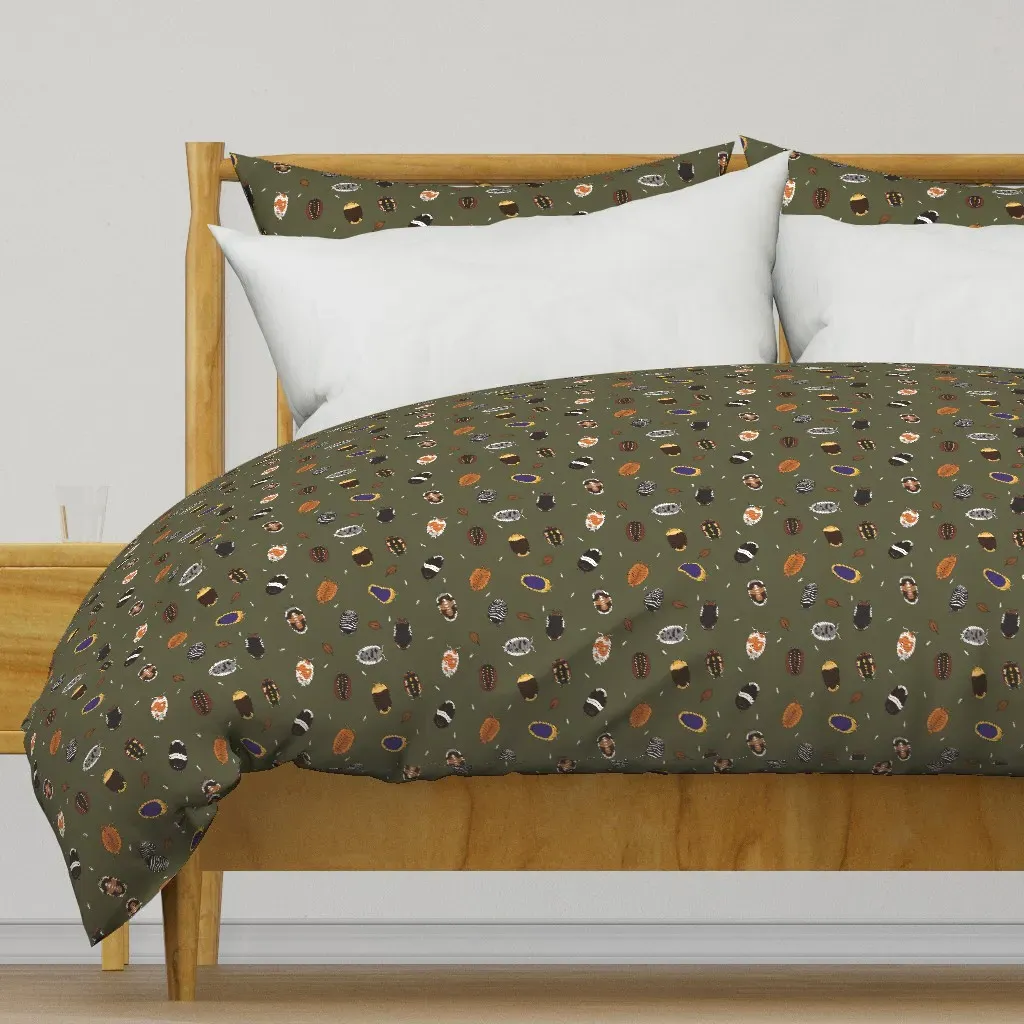 Isopod Adventures Duvet Cover - Olive Green product