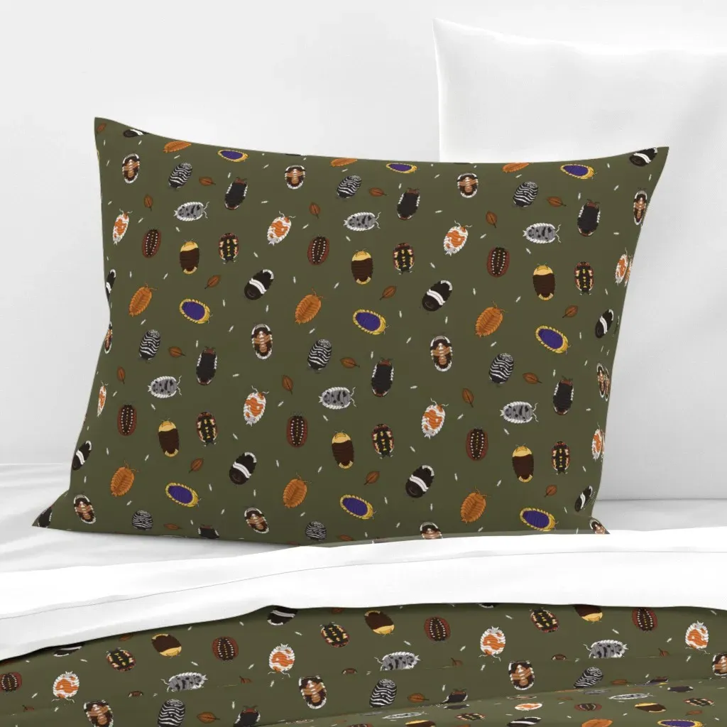 Isopod Adventures Standard Knife Edge Cushion Cover - Olive Green, Cotton Sateen product