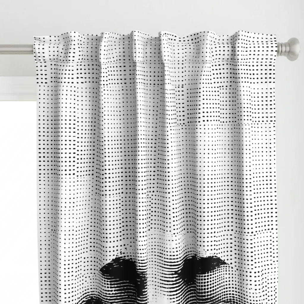 Italian Inspired Drapery Curtain Panel - Black alternate view