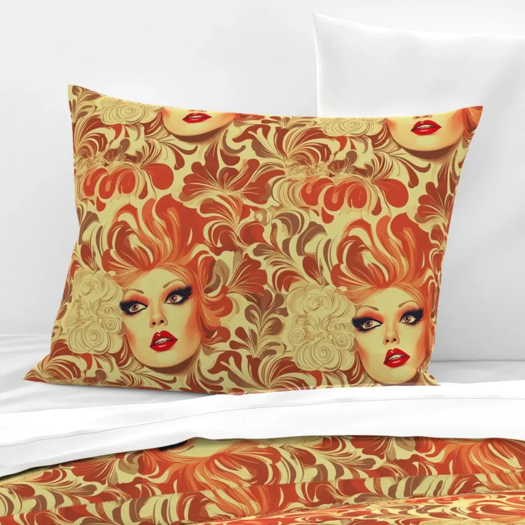Its A Drag Wide Cotton Sateen Standard Knife Edge Pillow - Orange product