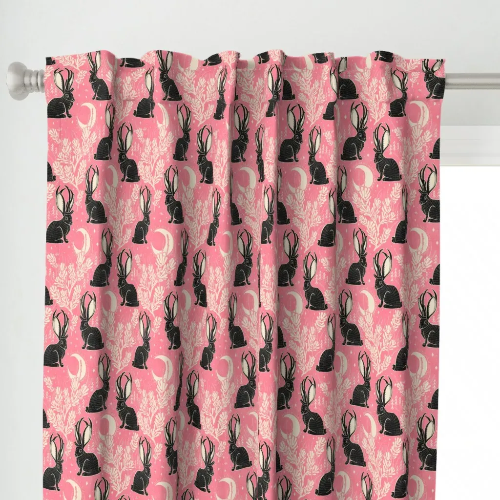 Jackalope 9" Medium Curtain Panel - Black alternate view