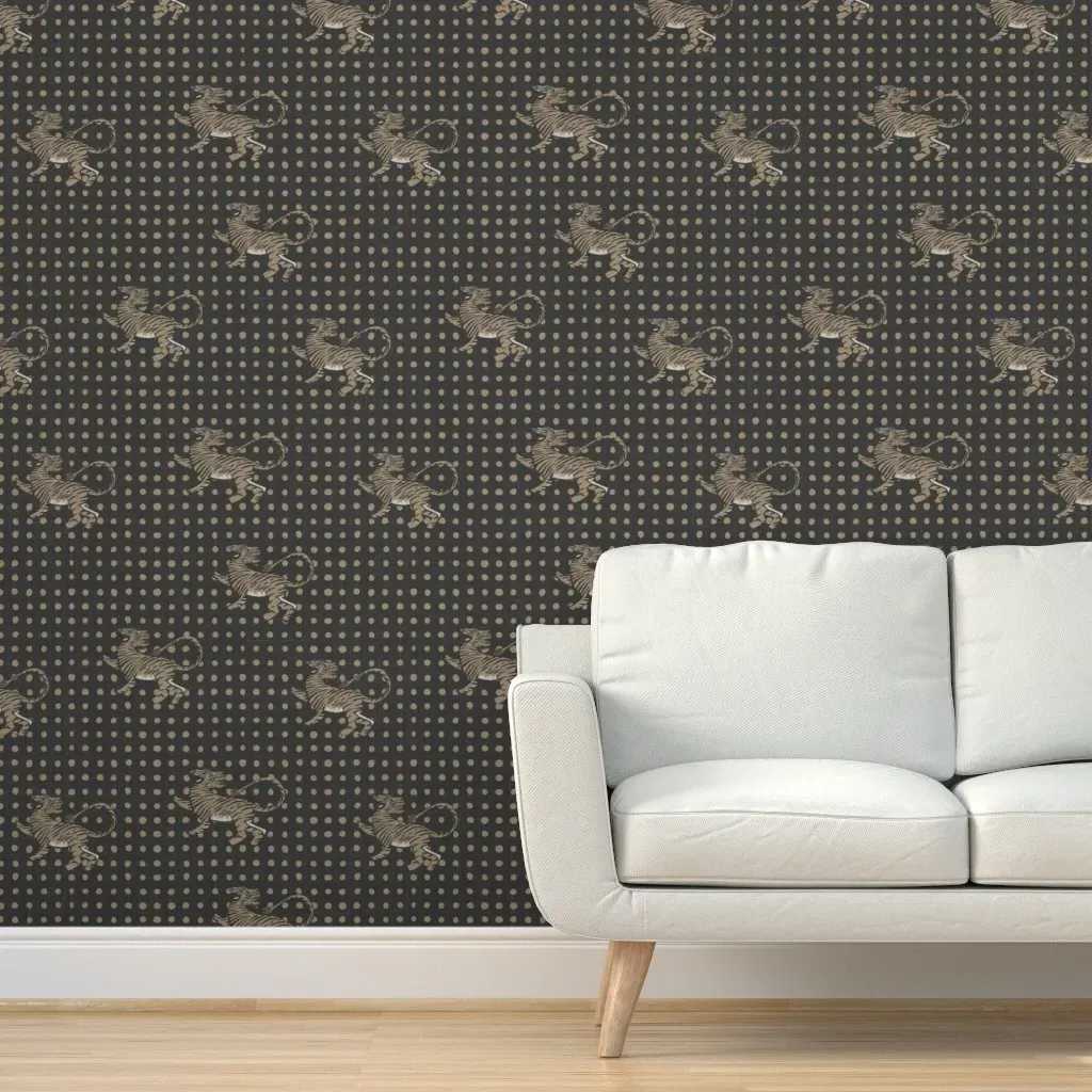 Jai Tiger Primary Peel and Stick Wallpaper - Taupe product