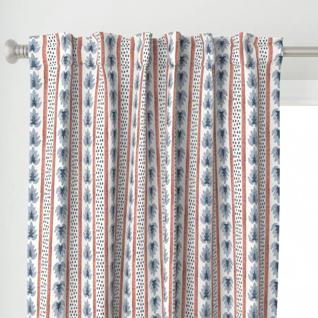 James Stripe 203042 Curtain Panel - Dusty Rose alternate view