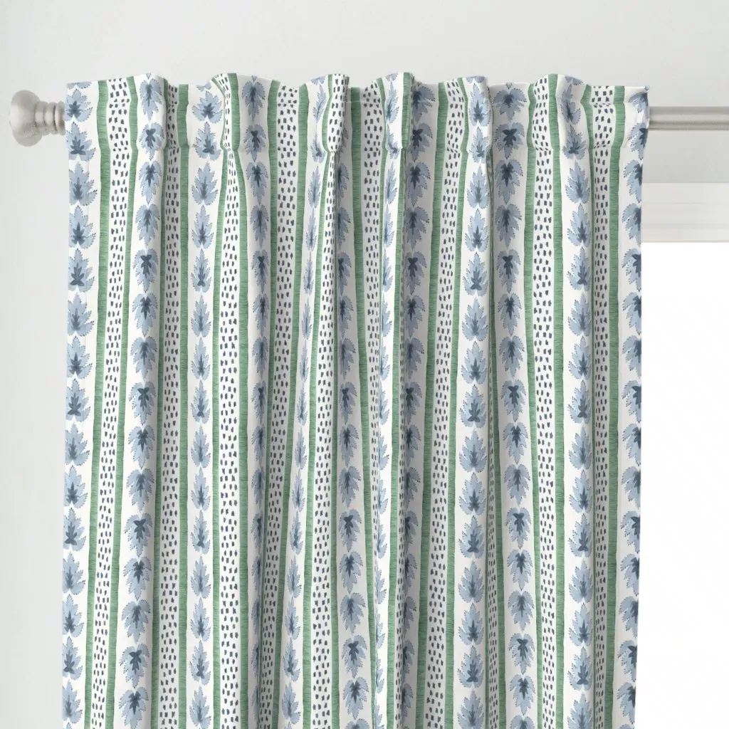 James Stripe Curtain Panel - Blue-Gray alternate view
