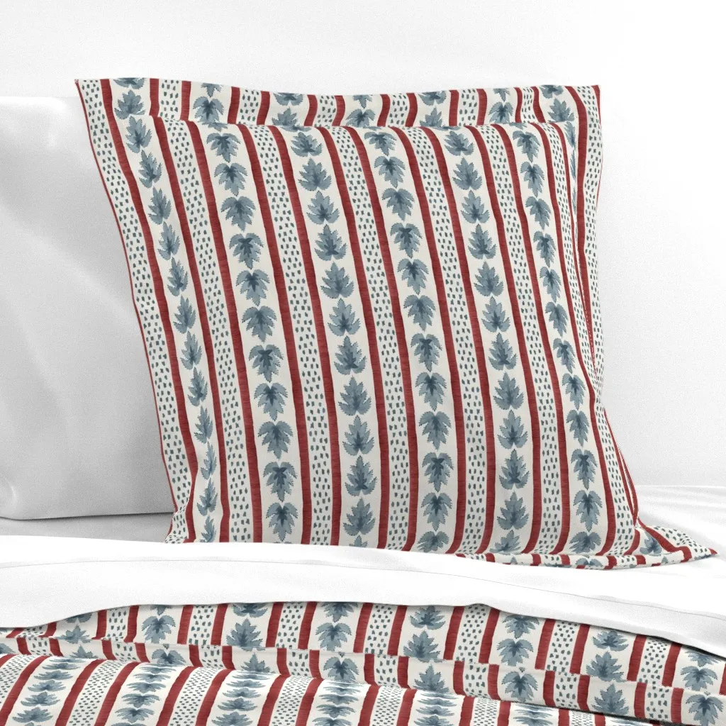 James Stripe Euro Pillow Sham - Dusty Blue product