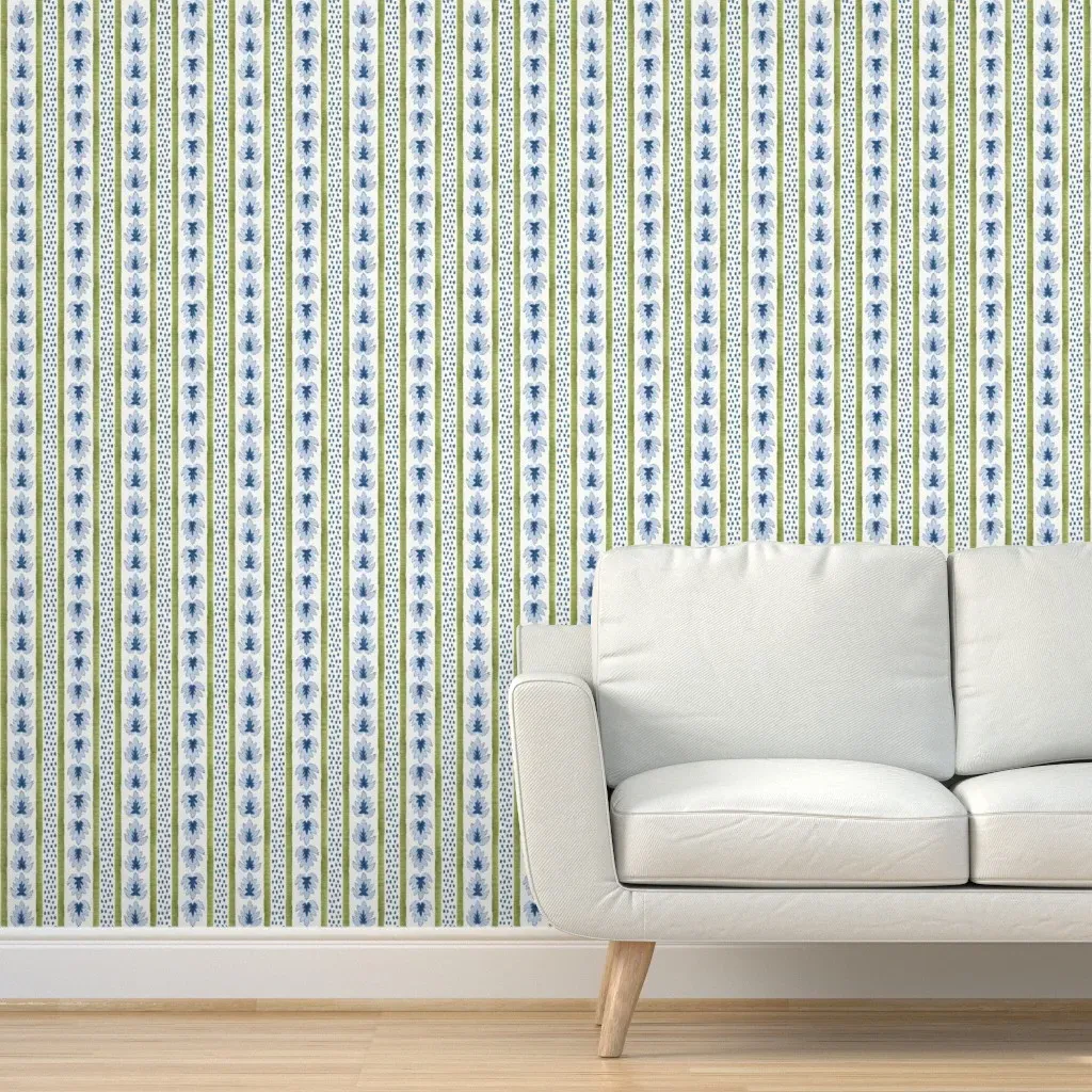 James Stripe Peel and Stick Wallpaper - Indigo Blue product