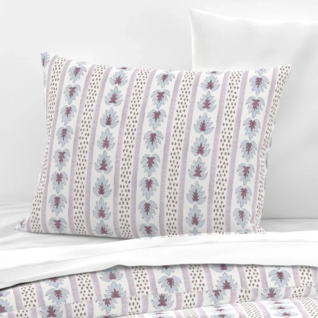 James Stripe Standard Knife Edge Cushion Cover - Dusty Blue, Cotton Sateen product