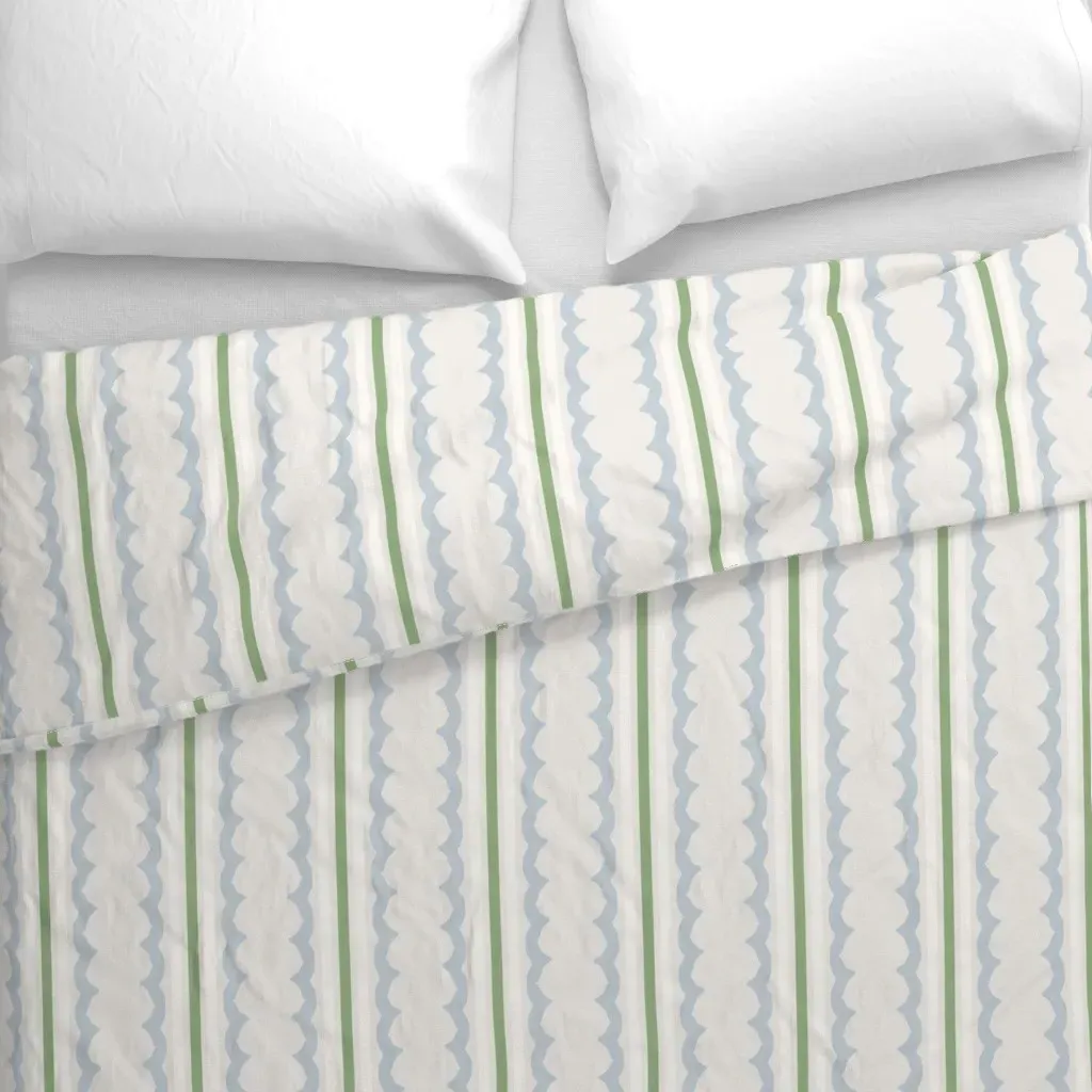 Jamie Stripe Duvet Cover - Light Blue alternate view