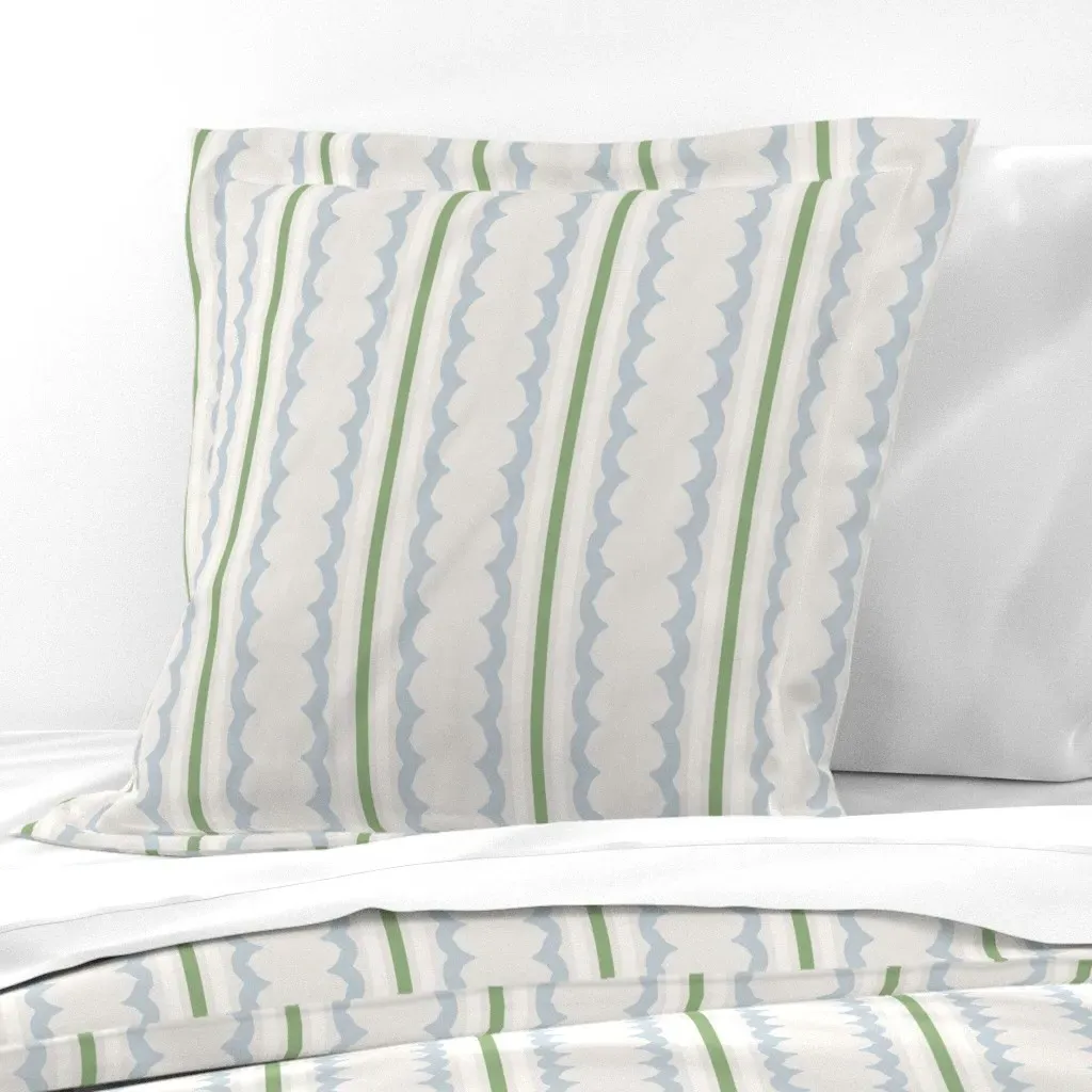 Jamie Stripe Euro Pillow Sham - Light Blue product