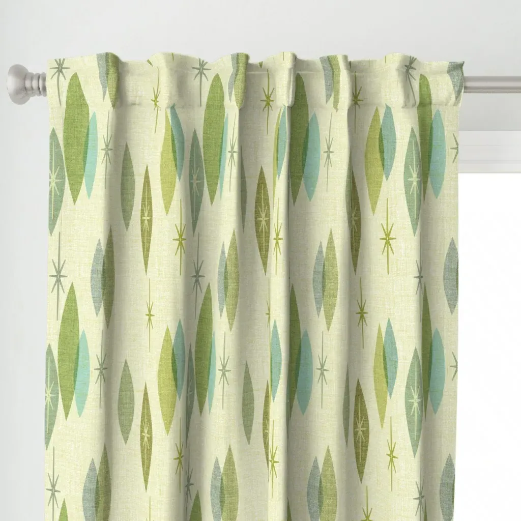 Jane Jetson Curtain Panel - Olive Green alternate view
