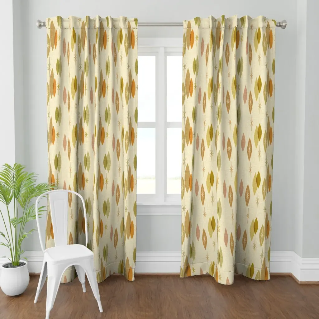 Jane Jetson Olive Gold Curtain Panel - Beige product