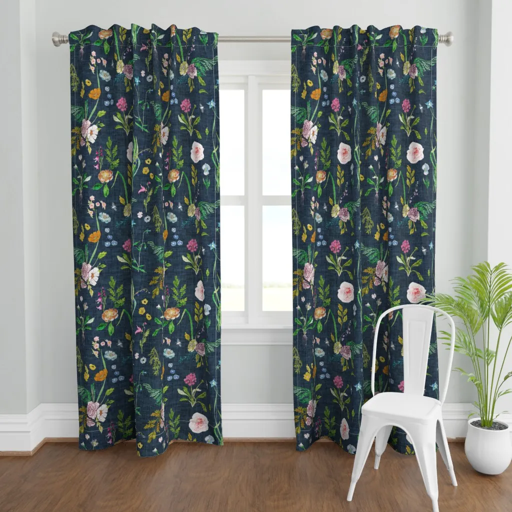 Jane Jumbo Curtain Panel - Indigo product