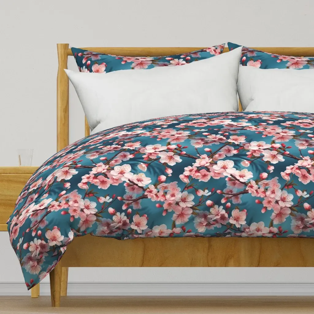 Japan Sakura Bloom 1 Duvet Cover - Pink product