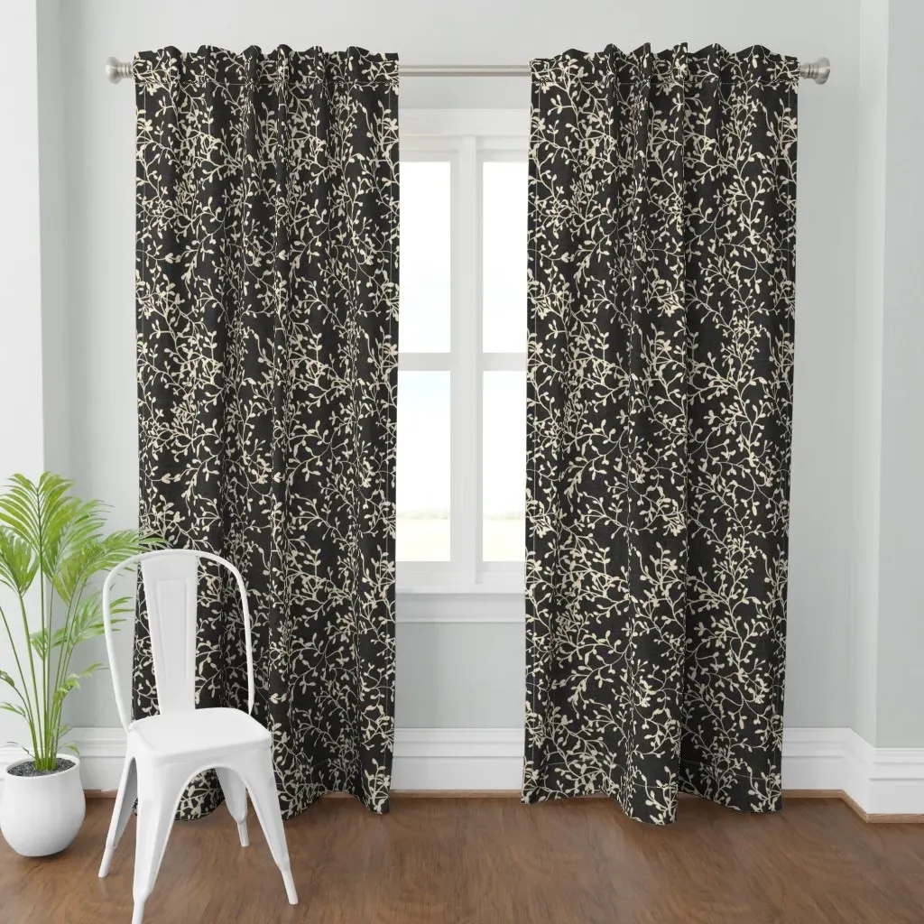Japandi Branch Curtain Panel - Beige product