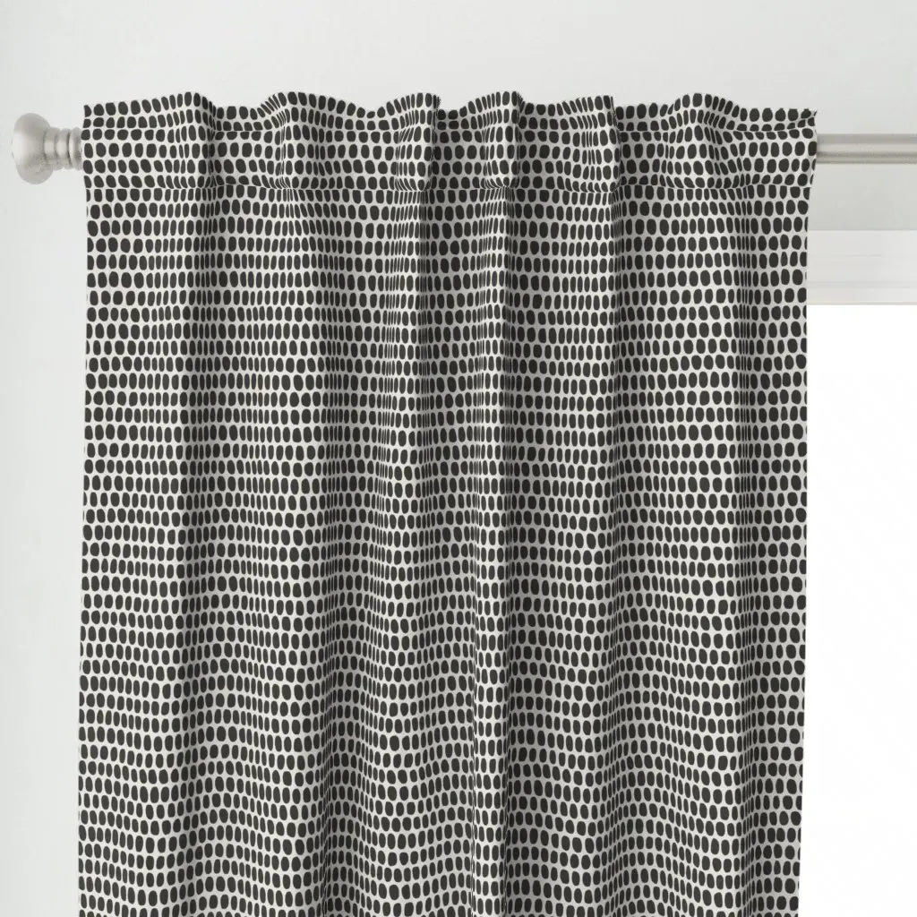 Japandi Farmhouse Curtain Panel - Black alternate view
