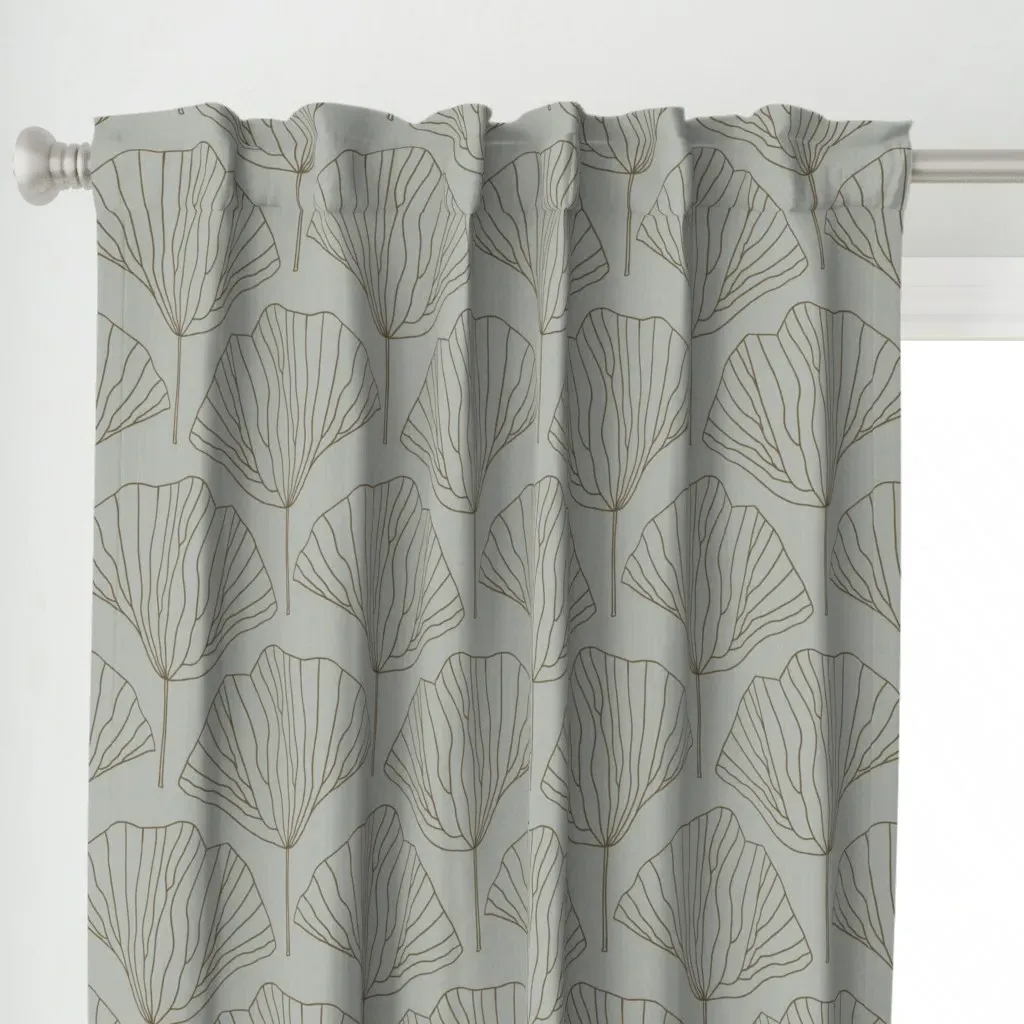 Japandi Farmhouse Curtain Panel - Light Gray alternate view