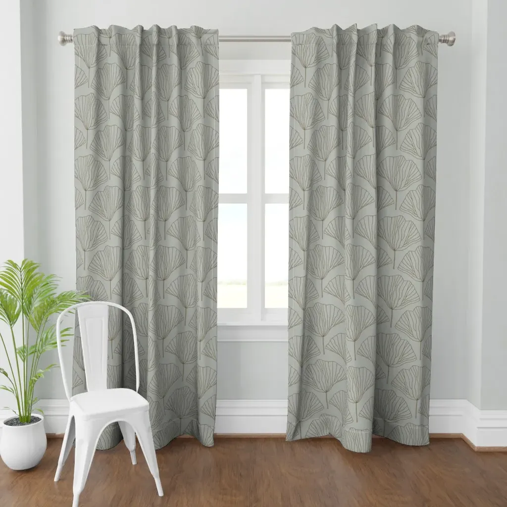 Japandi Farmhouse Curtain Panel - Light Gray product