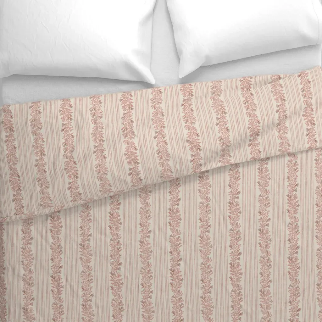Japandi Farmhouse Nouveau Duvet Cover - Blush Pink alternate view